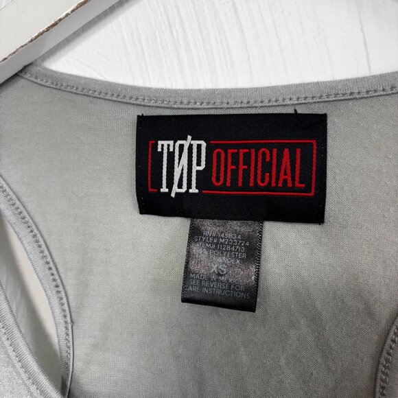 Top Official Tank Top Gray Sleeveless Racerback Pullover Graphic On Front Womens - Picture 3 of 5